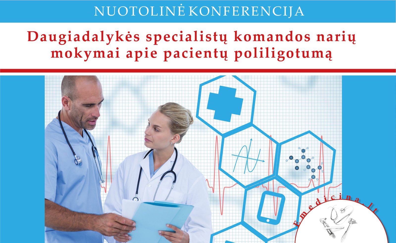 NUOTOLINĖ. Daugiadalykės specialistų komandos narių mokymai apie pacientų poliligotumą
